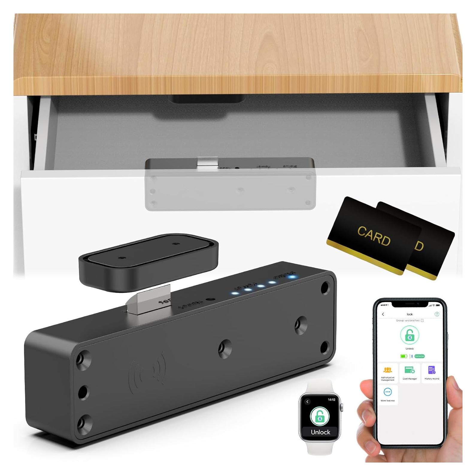 Cerradura Inteligente RFID Dhiedas F5 para Armarios y Cajones