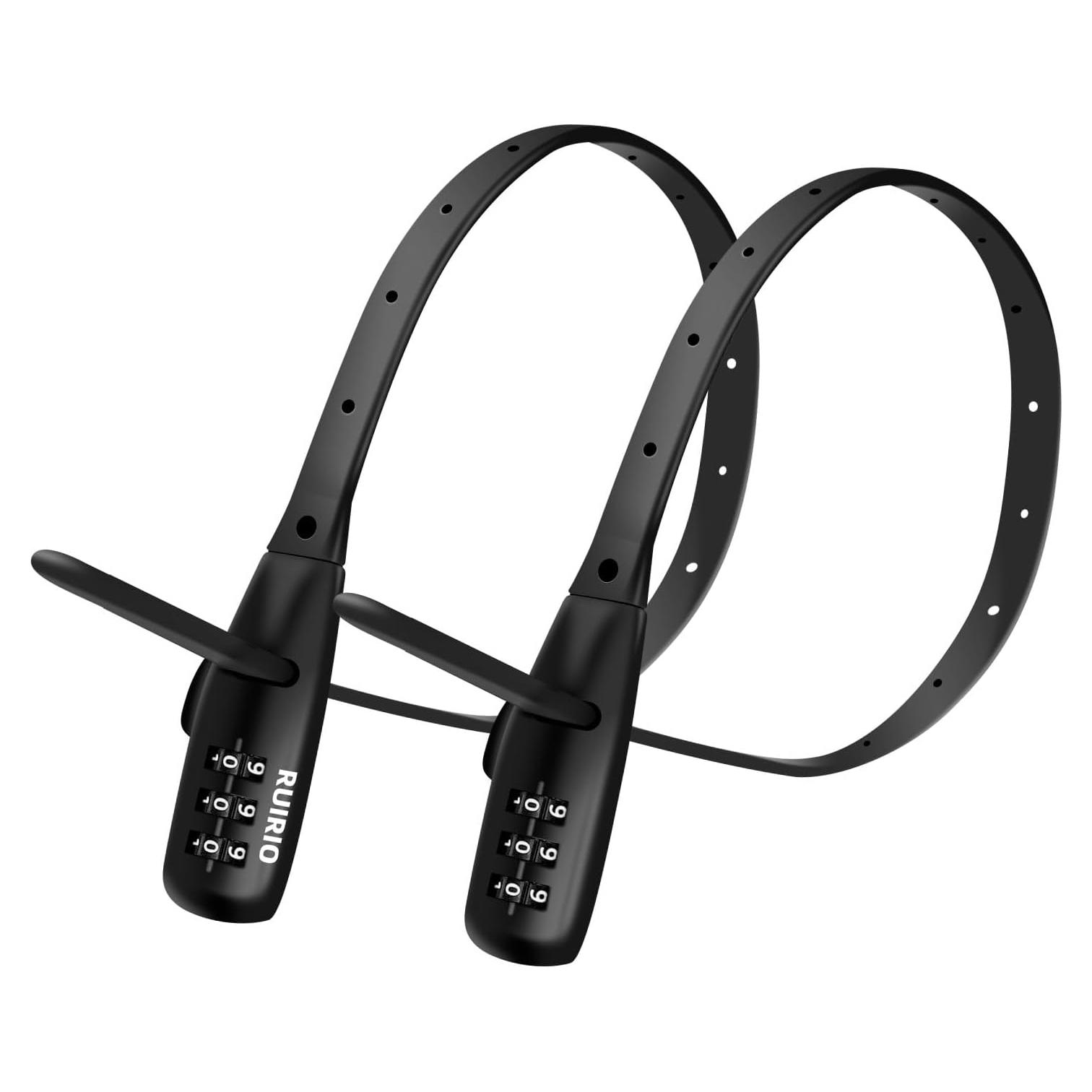 Candado de combinación ajustable RUIRIO 20" negro 2 paquetes