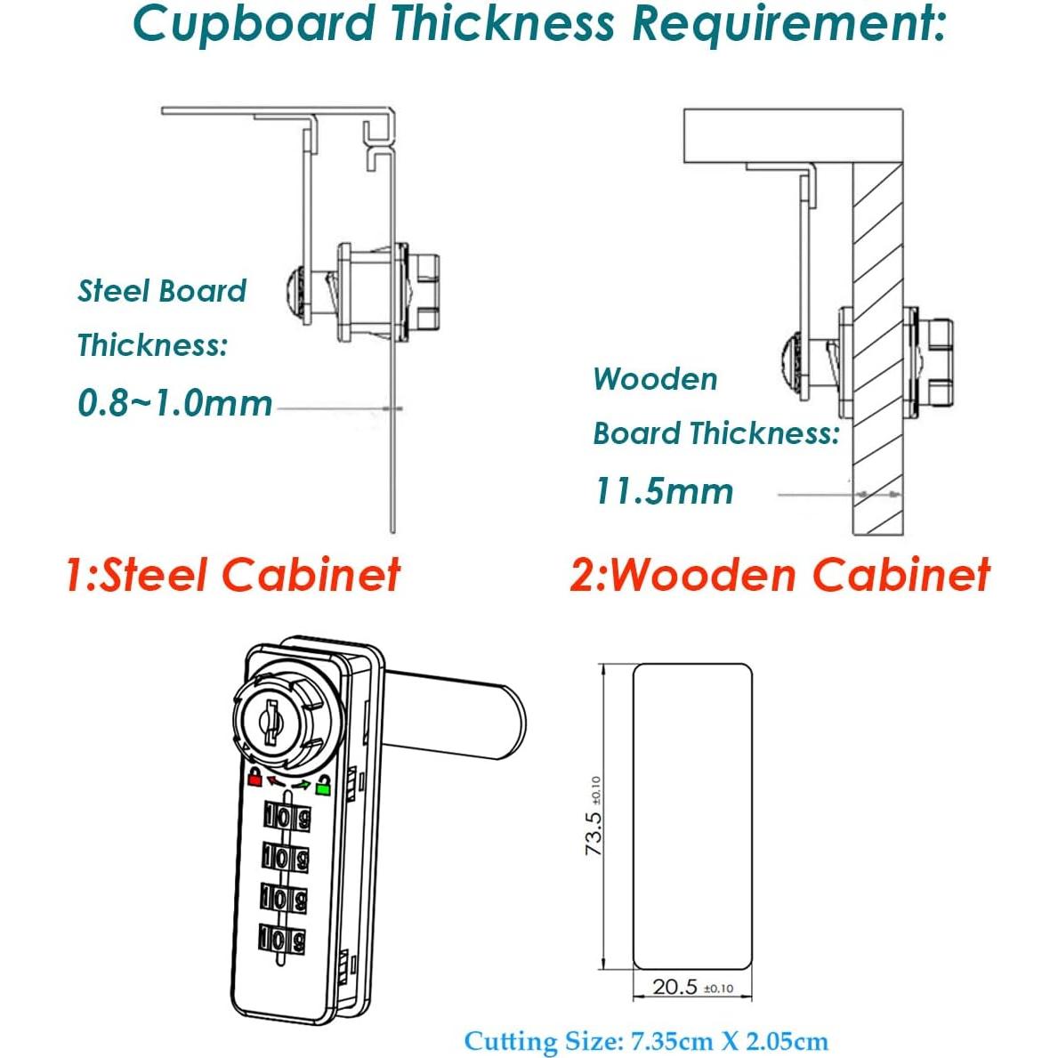 Cerradura de Combinación Mecánica Puyueo MCL07 - 2 Juegos