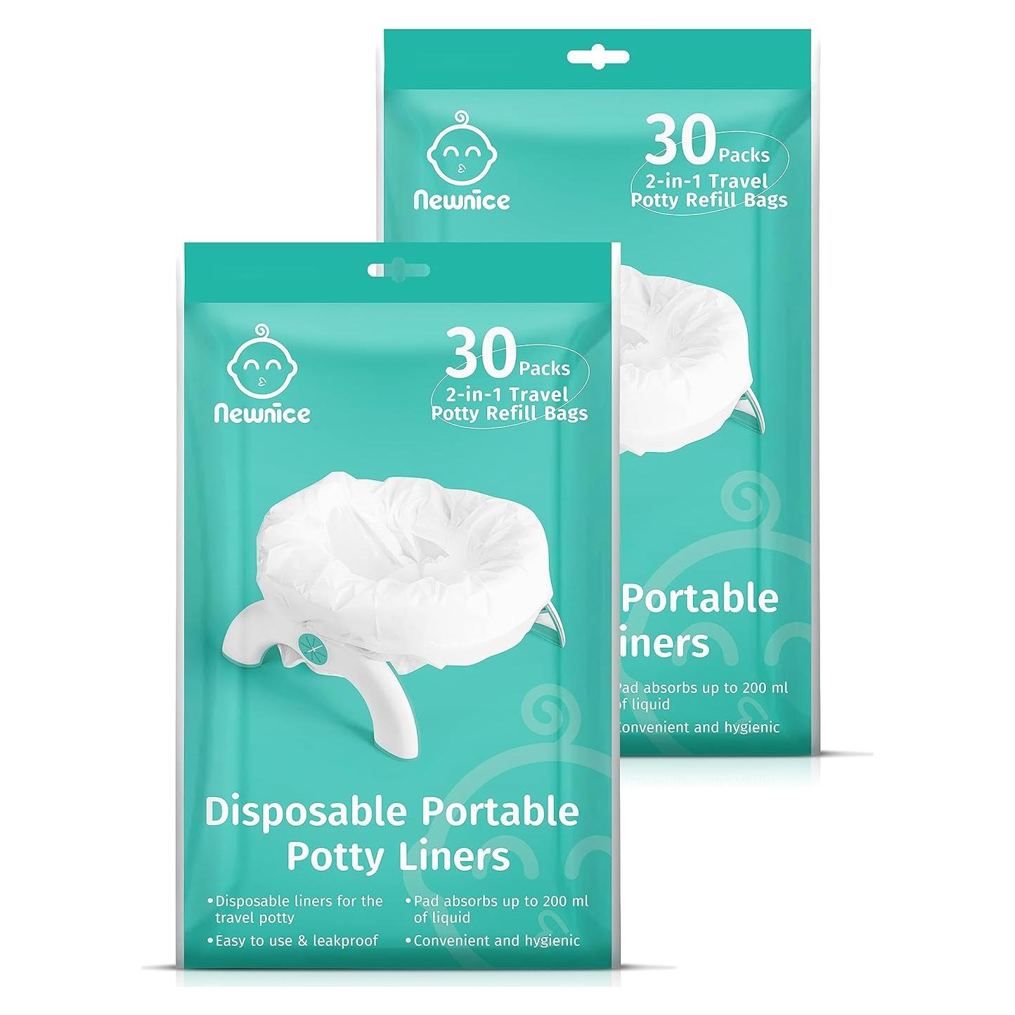 Newnice 60 Forros Desechables para Orinal 200ml - Viaje Seguro