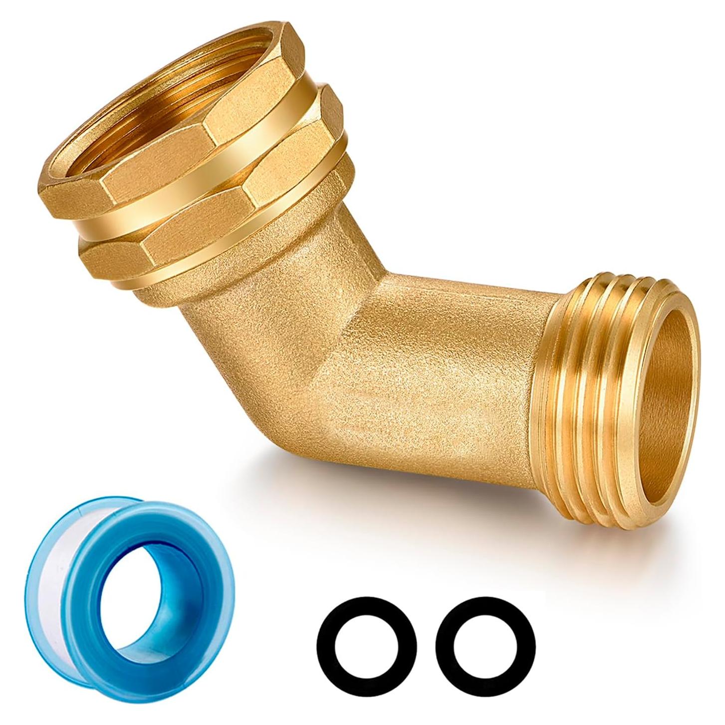 Conector de Manguera de Jardín SIGURANTA 45° Latón 3/4"