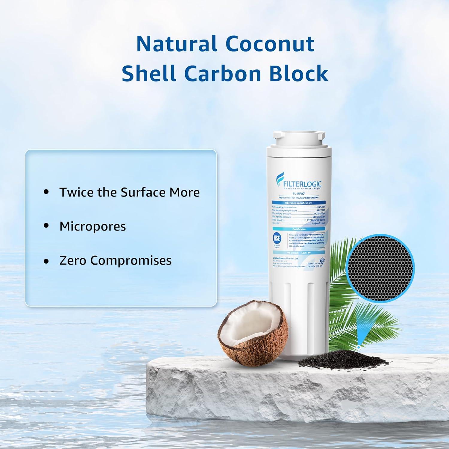 Filtro de Agua para Refrigerador Filterlogic FL-RF07 - Paquete de 3