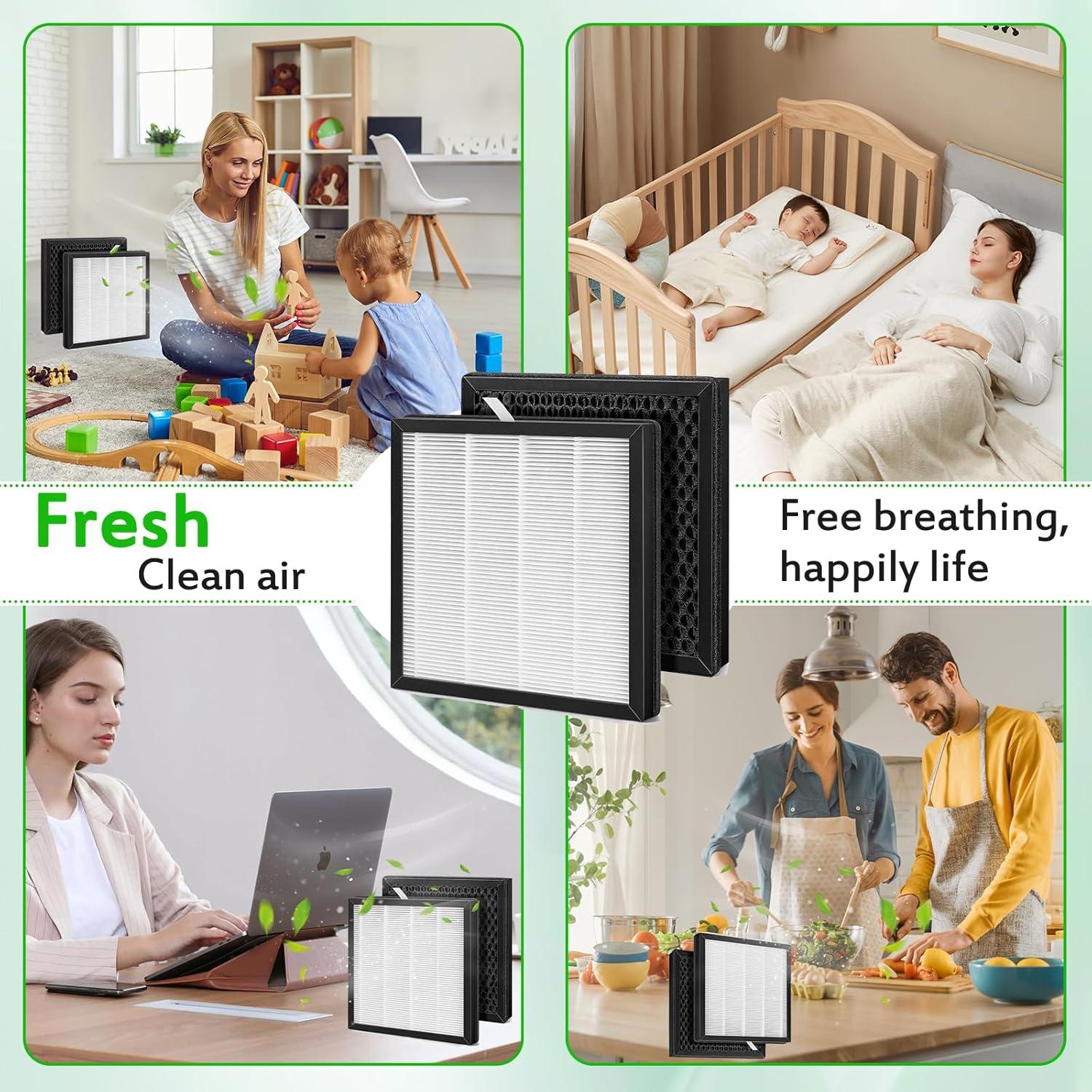 Filtro de Reemplazo AH300 H13 para Purificadores Boneco - 2 Paquetes