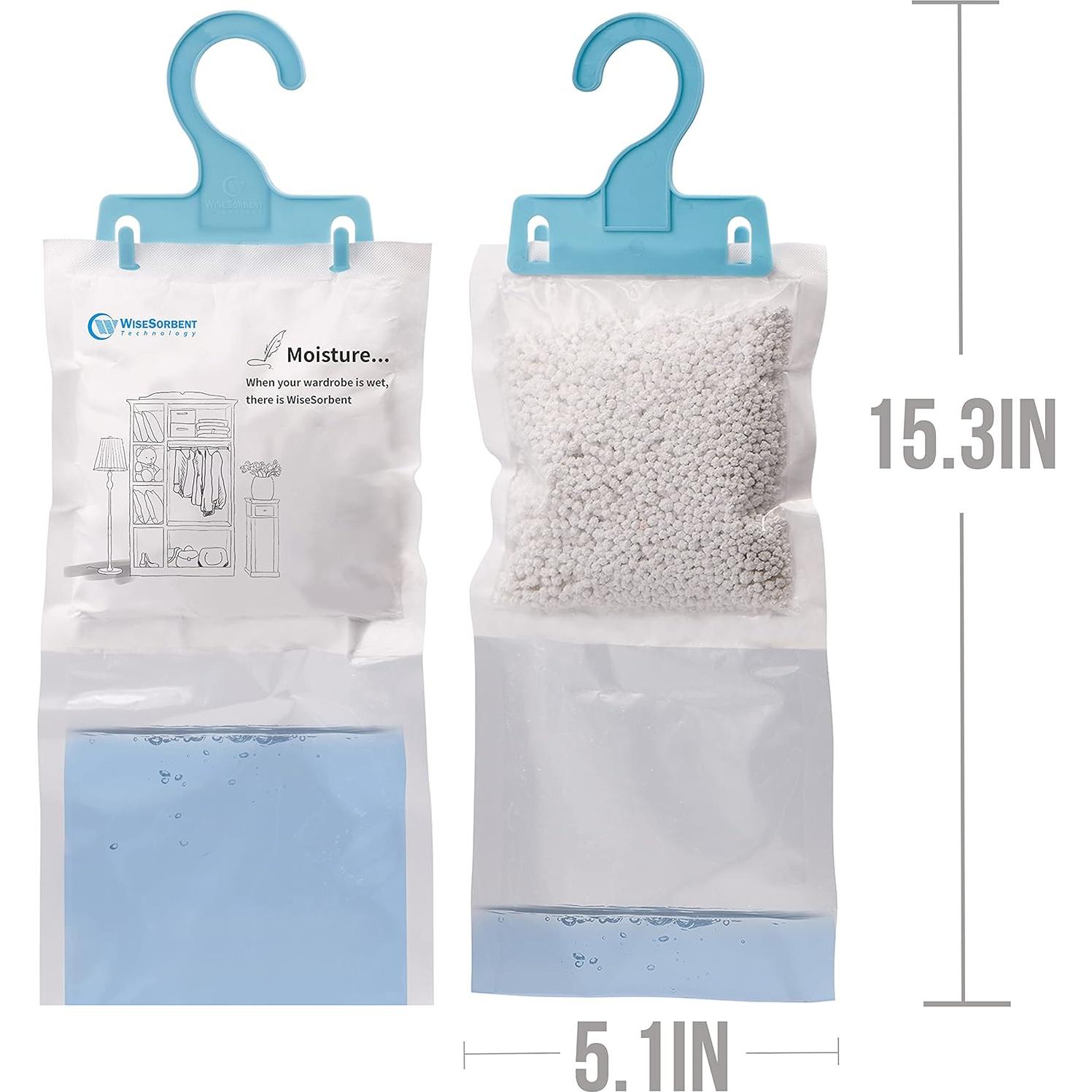 Paquete de 4 Bolsas Absorbentes de Humedad Wisesorb 500ml