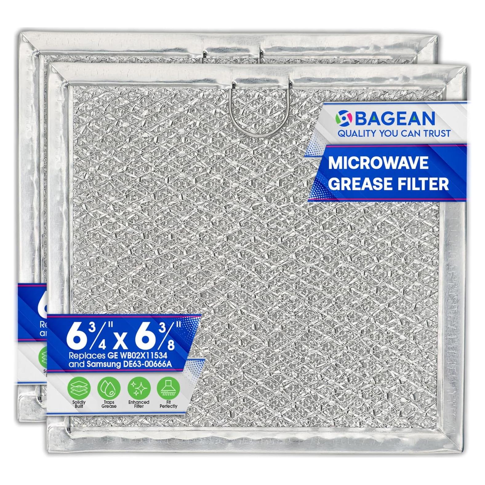Filtro de Grasa de Microondas Bagean 17.27x16.13 cm 2-Pack