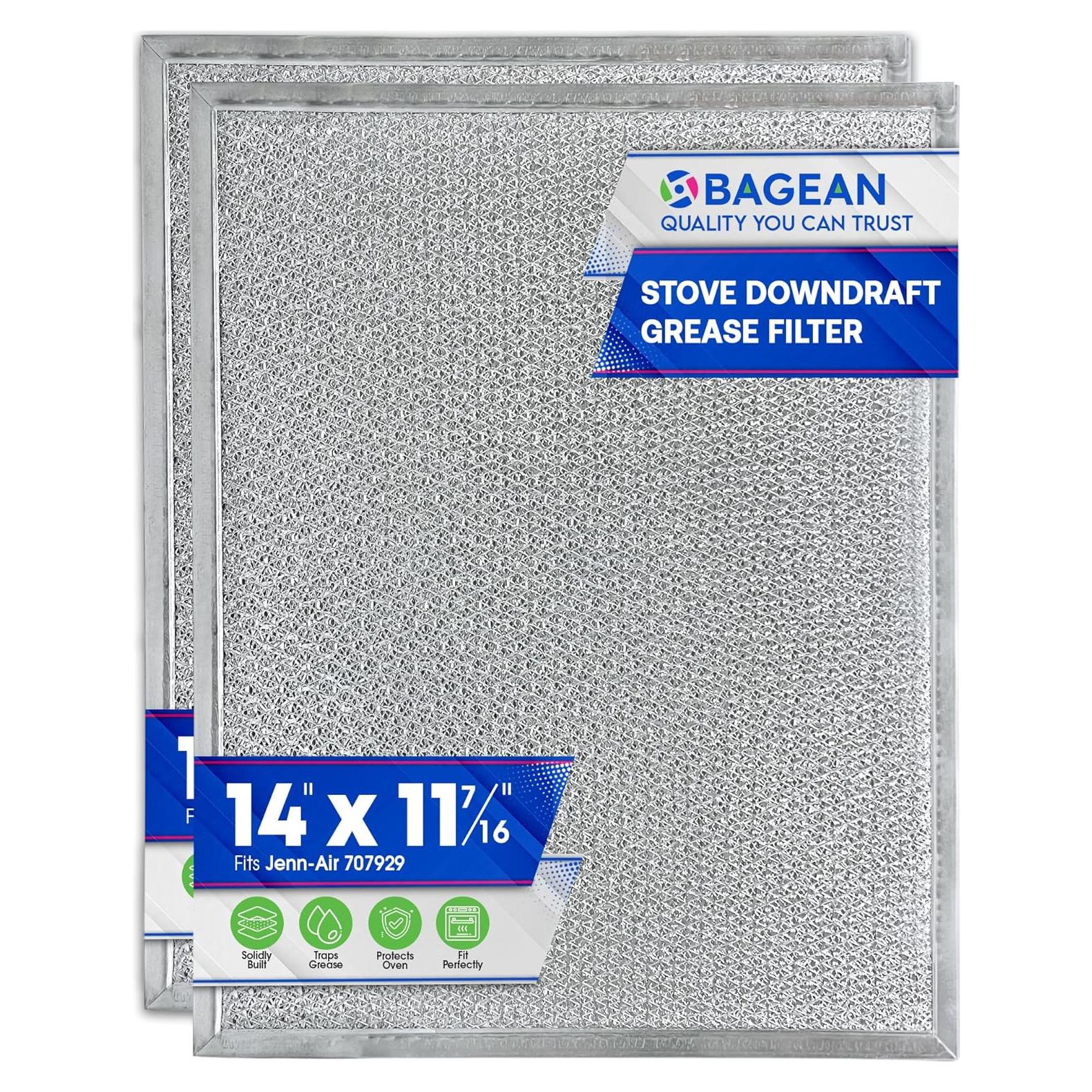 Filtro de Grasa Downdraft Bagean 707929 para Estufas Jenn Air - Paquete de 2