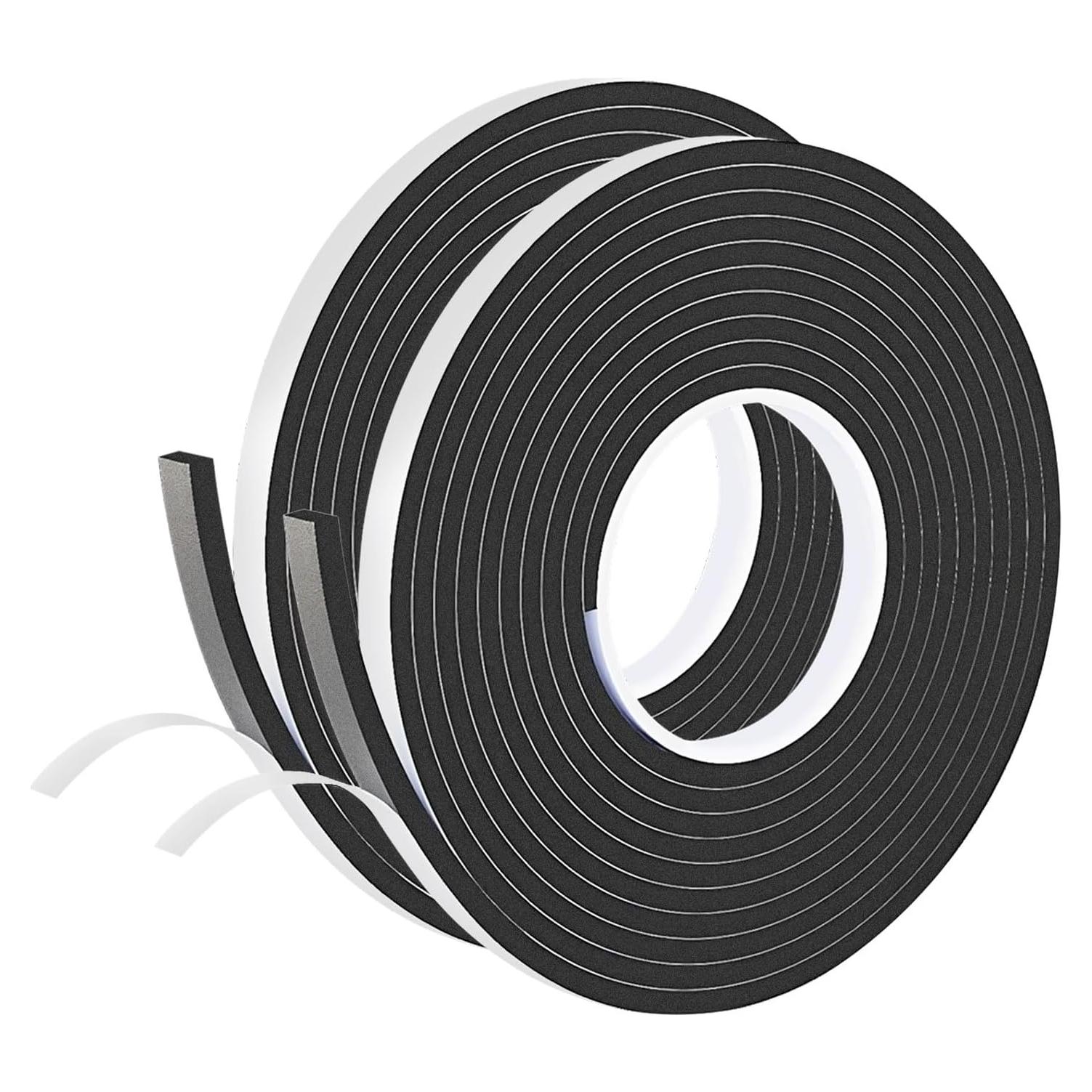 Tira de sellado Duccinp 1.27cm x 0.64cm x 10.06m negra