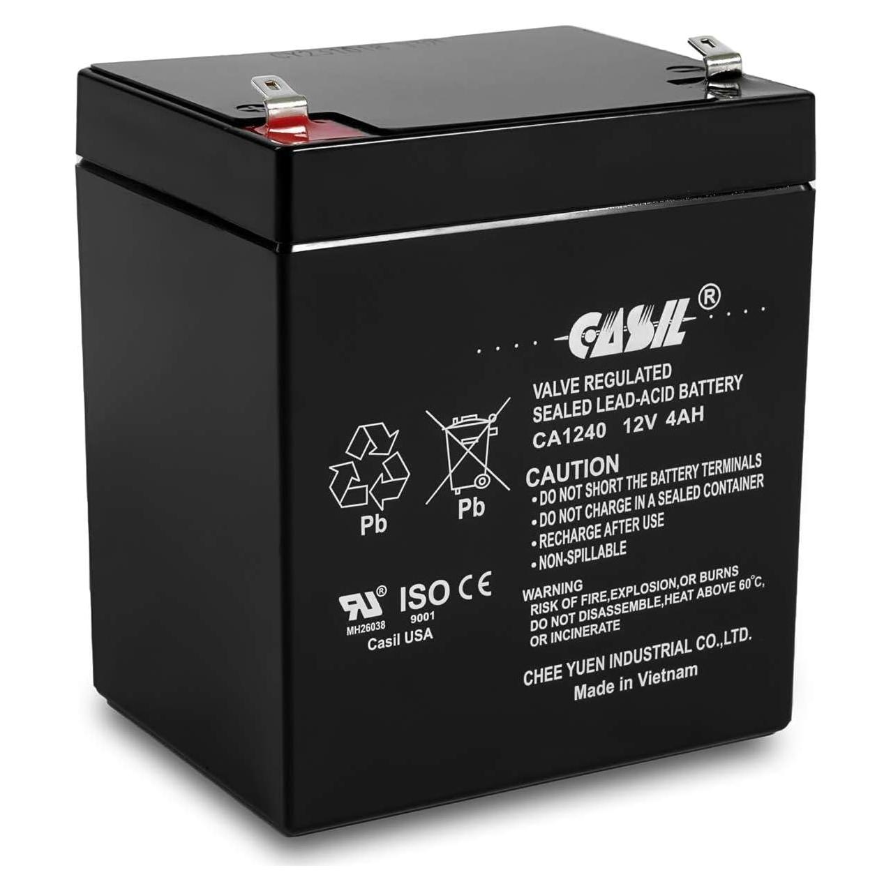 Batería Casil CA1240 12V 4Ah para sistema de alarma