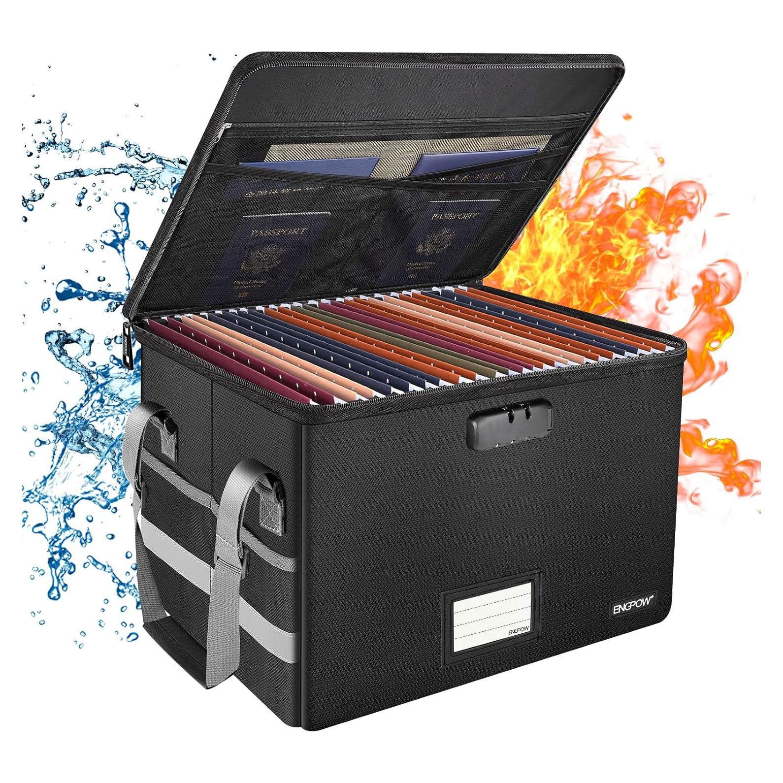 Caja de archivo a prueba de fuego ENGPOW con cerradura 33L