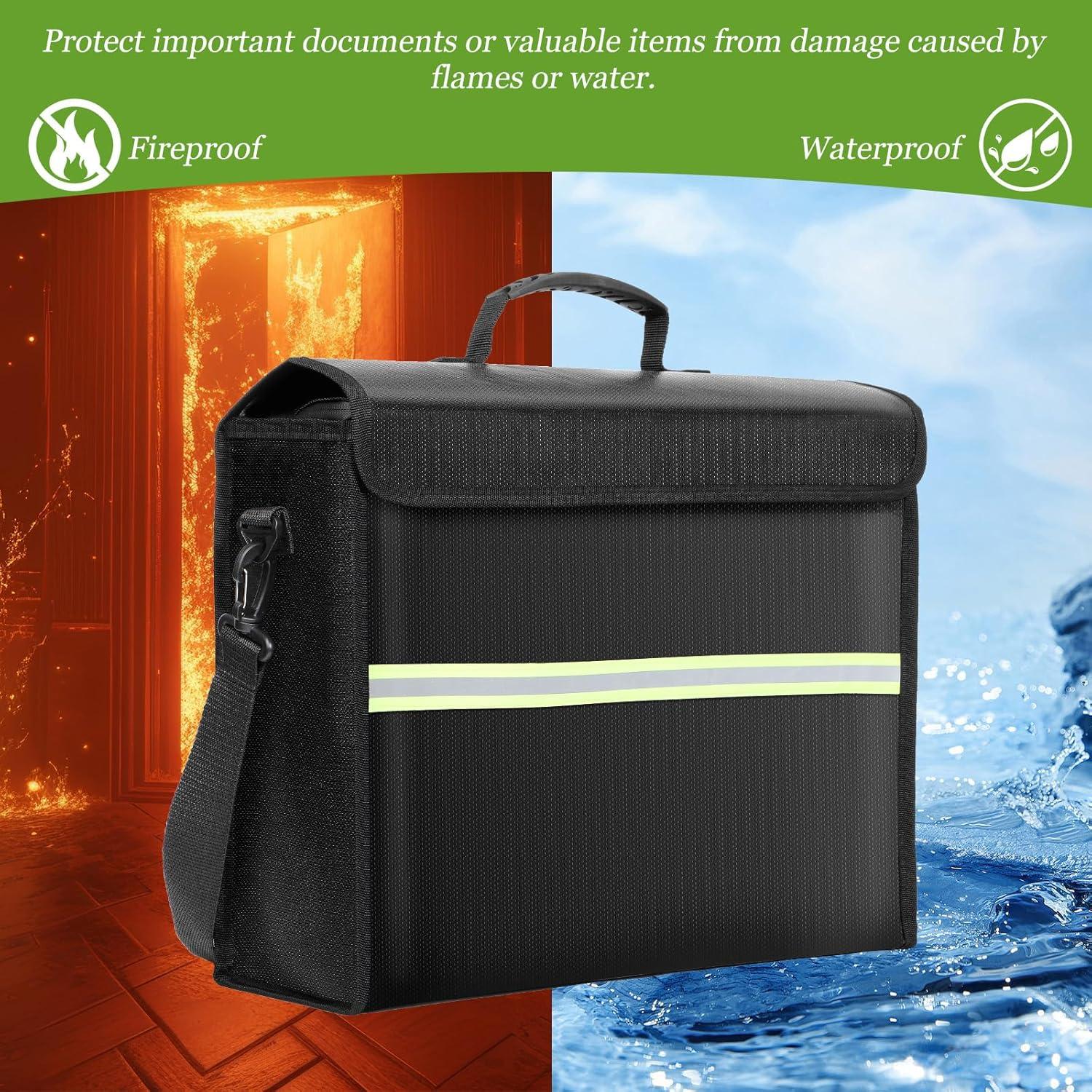 Set de 2 Bolsas de Documentos a Prueba de Fuego Fullhawl