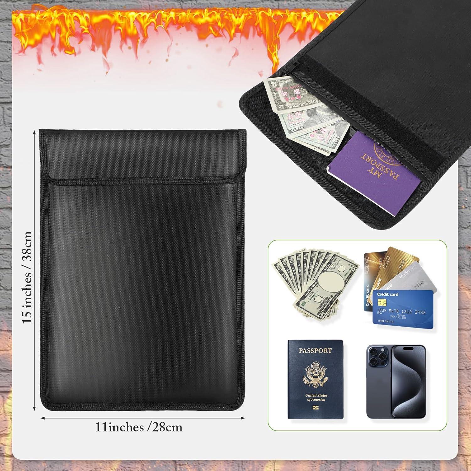 Set de 2 Bolsas de Documentos a Prueba de Fuego Fullhawl