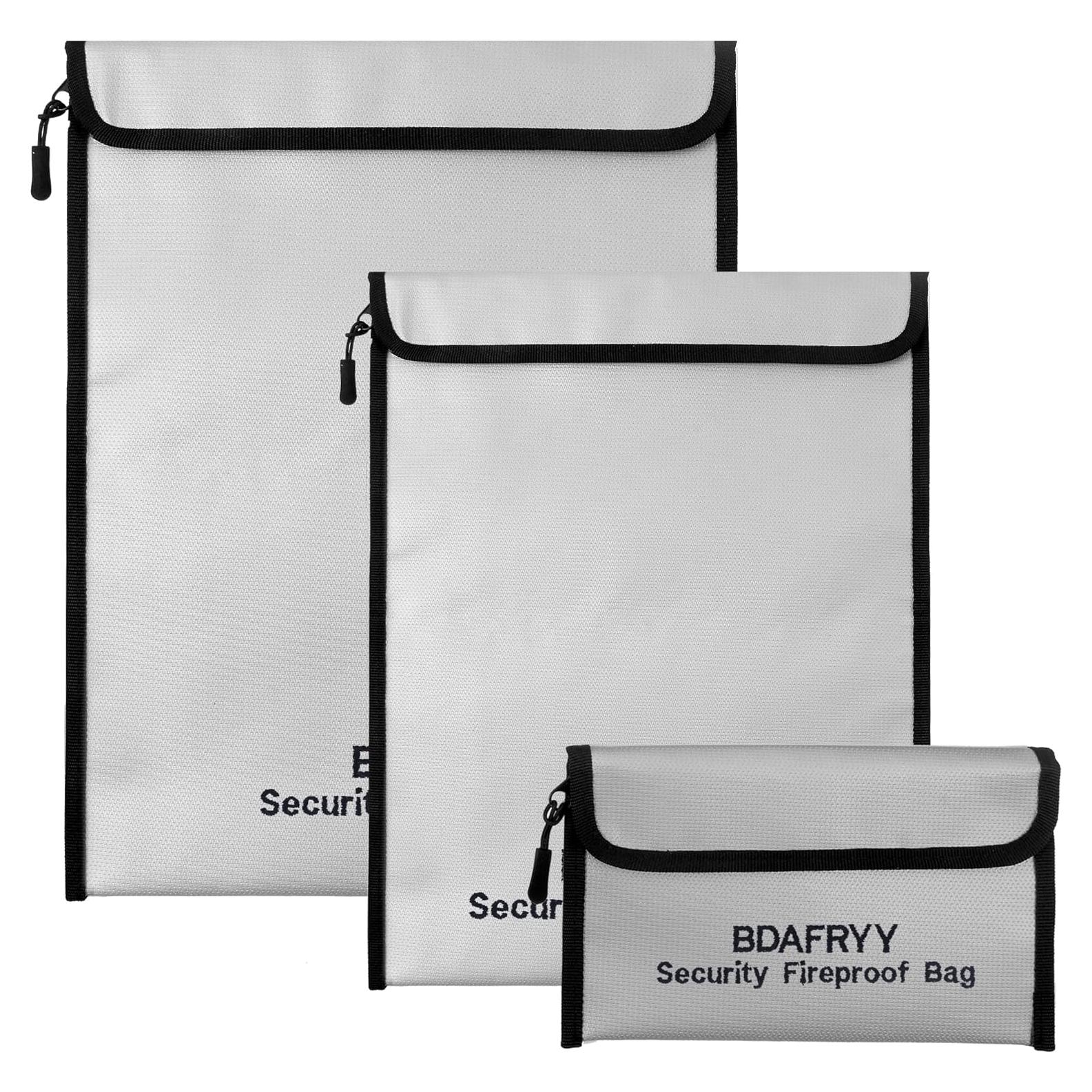 Bolsa de Documentos a Prueba de Fuego y Agua BDAFRYY 3 Pcs