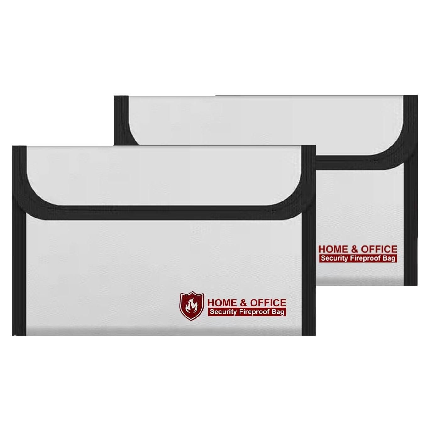 Paquete de 2 Bolsas a Prueba de Fuego ZQZXD 23x18 cm