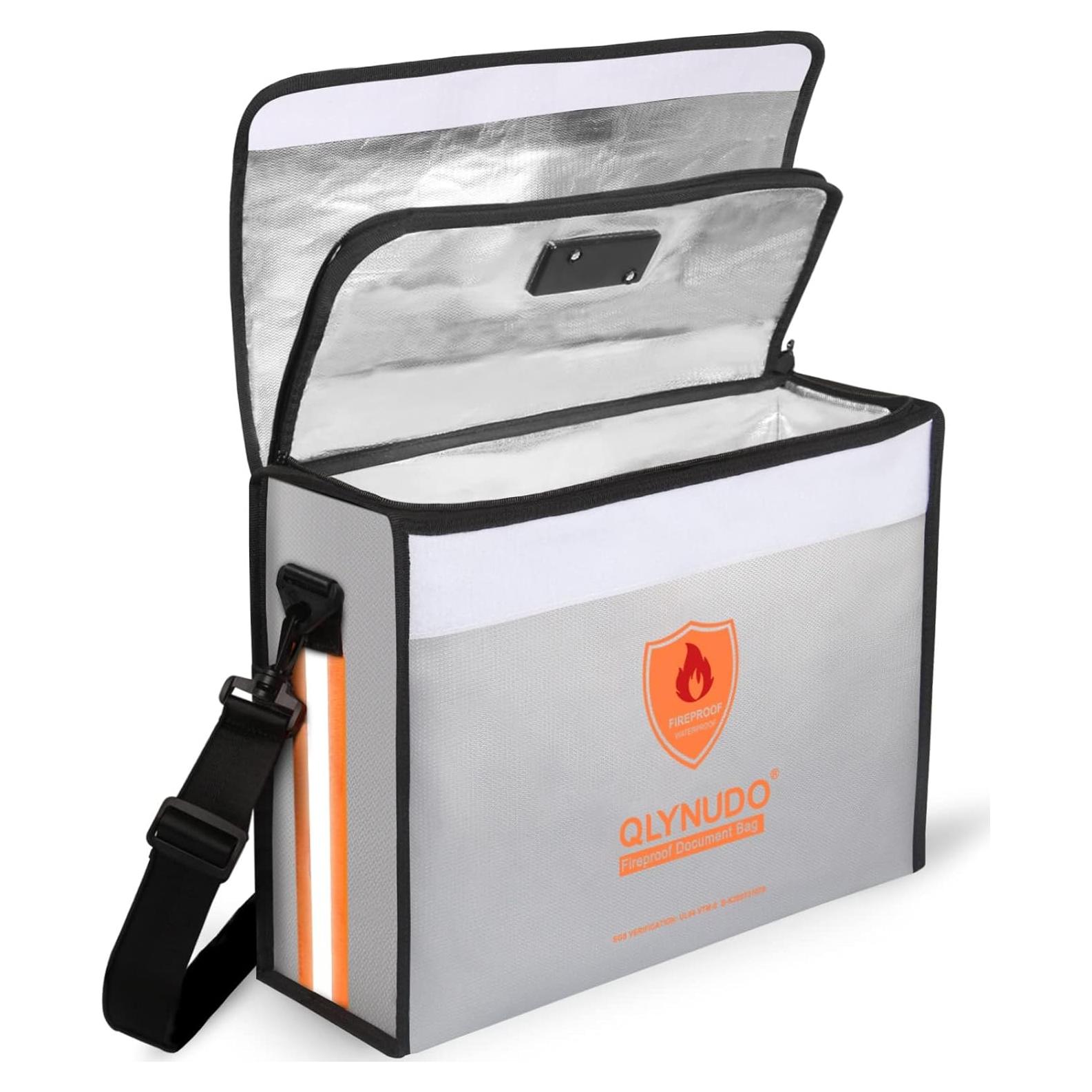 Bolsa de Documentos a Prueba de Agua y Fuego Grande con Cerradura - 43.2x30.5x14 cm