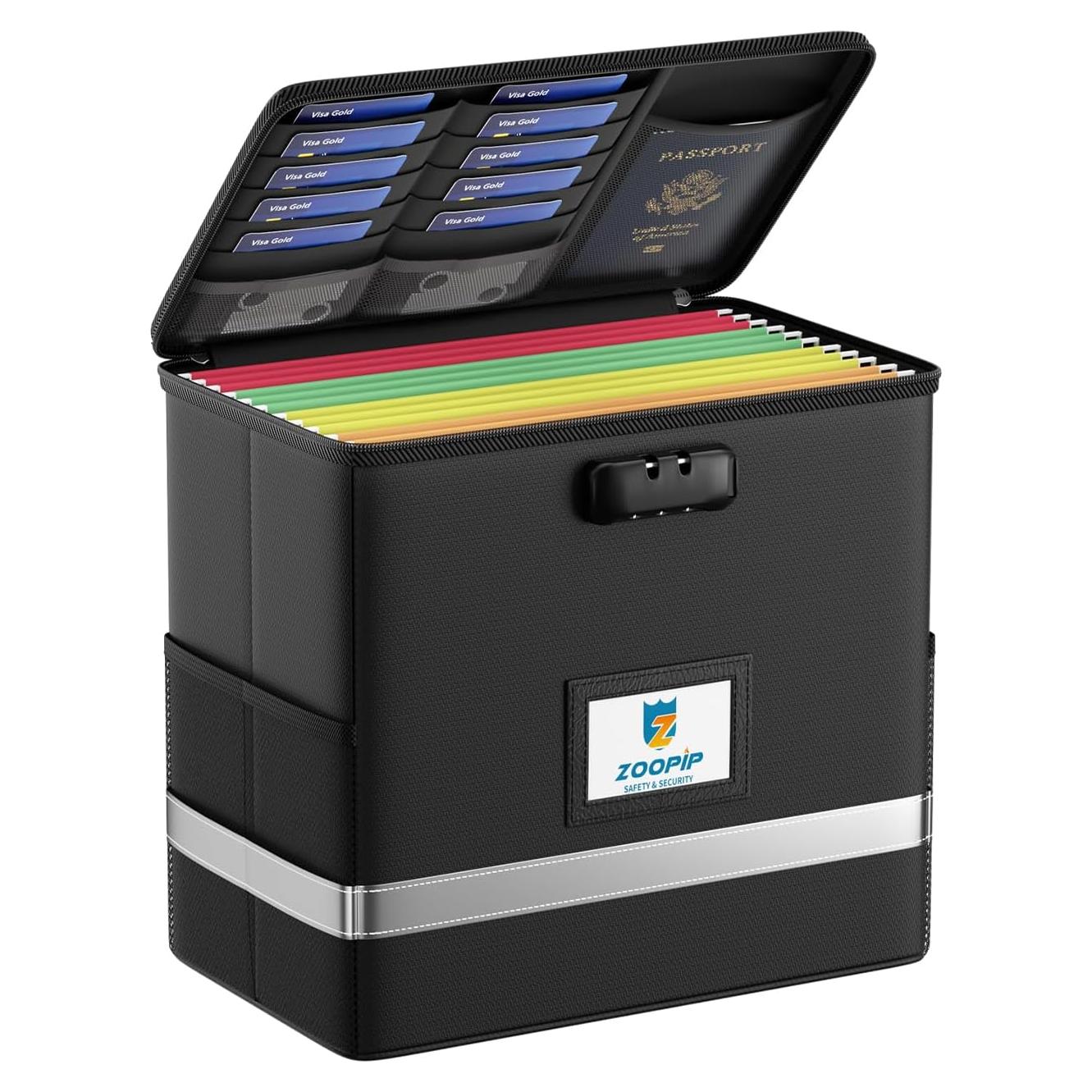 Caja de Archivos a Prueba de Fuego ZOOPIP con Cerradura 12L