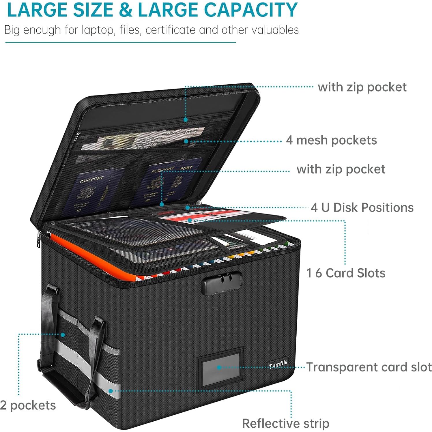 Caja de Documentos a Prueba de Fuego Tamfile 40.6x31.8x26.7cm