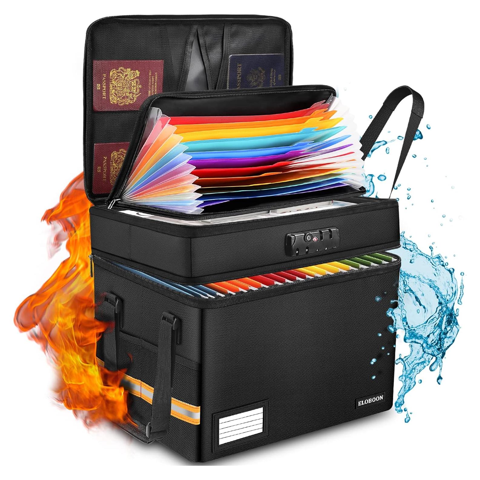 Caja de Documentos a Prueba de Fuego ELOBOON 39.37x30.99x33.02cm