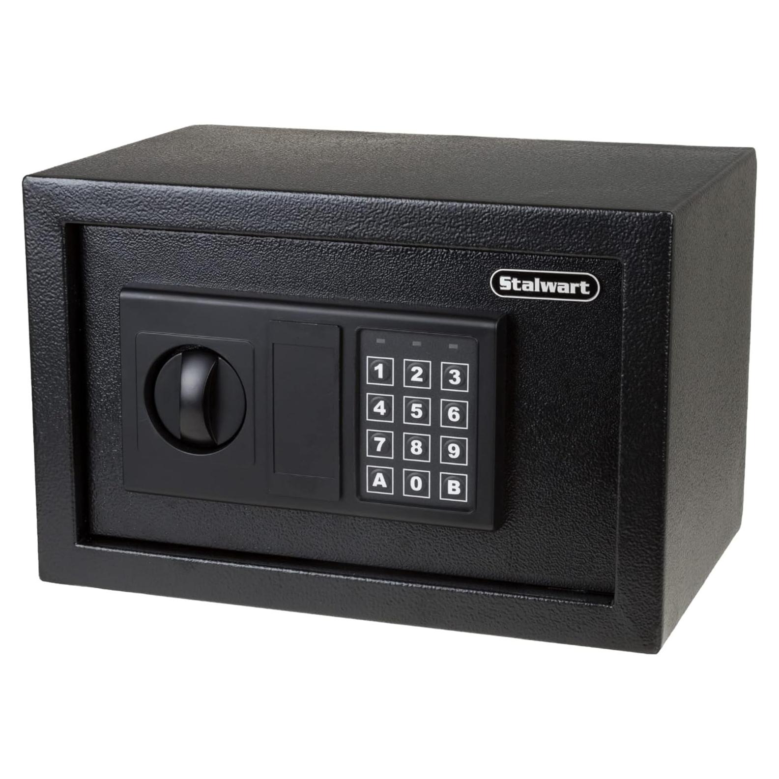 Caja Fuerte Digital Stalwart de Acero 4.7 kg - 30.99x20.07x20.07 cm