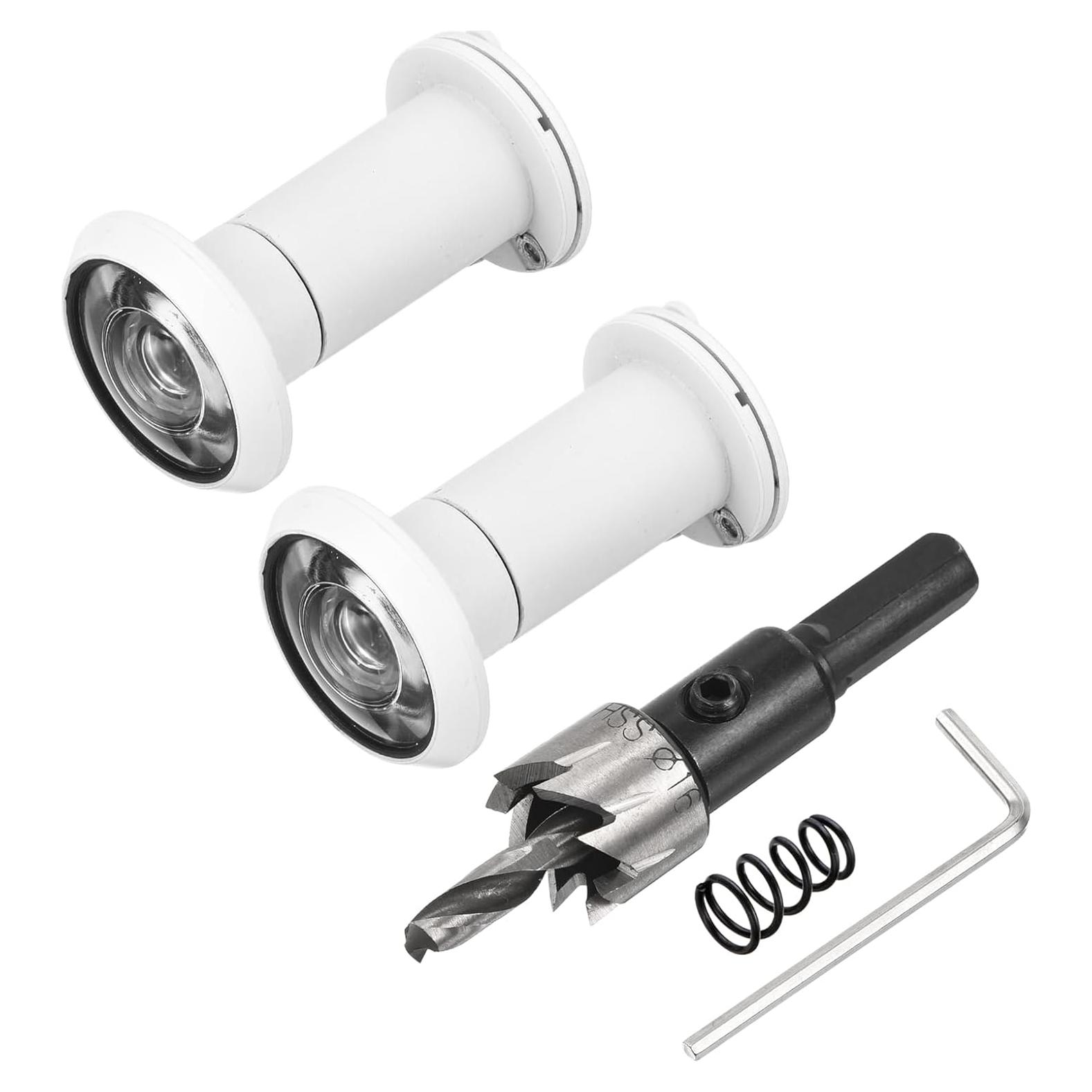 Mirilla de Puerta PATIKIL 16 mm 180 Grados 2 Pcs Blanca