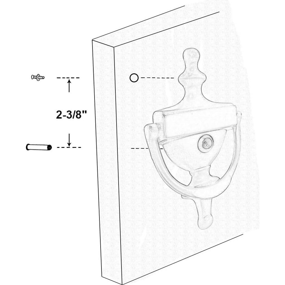 Agujero de puerta bronce macizo QCAA con visor 160°