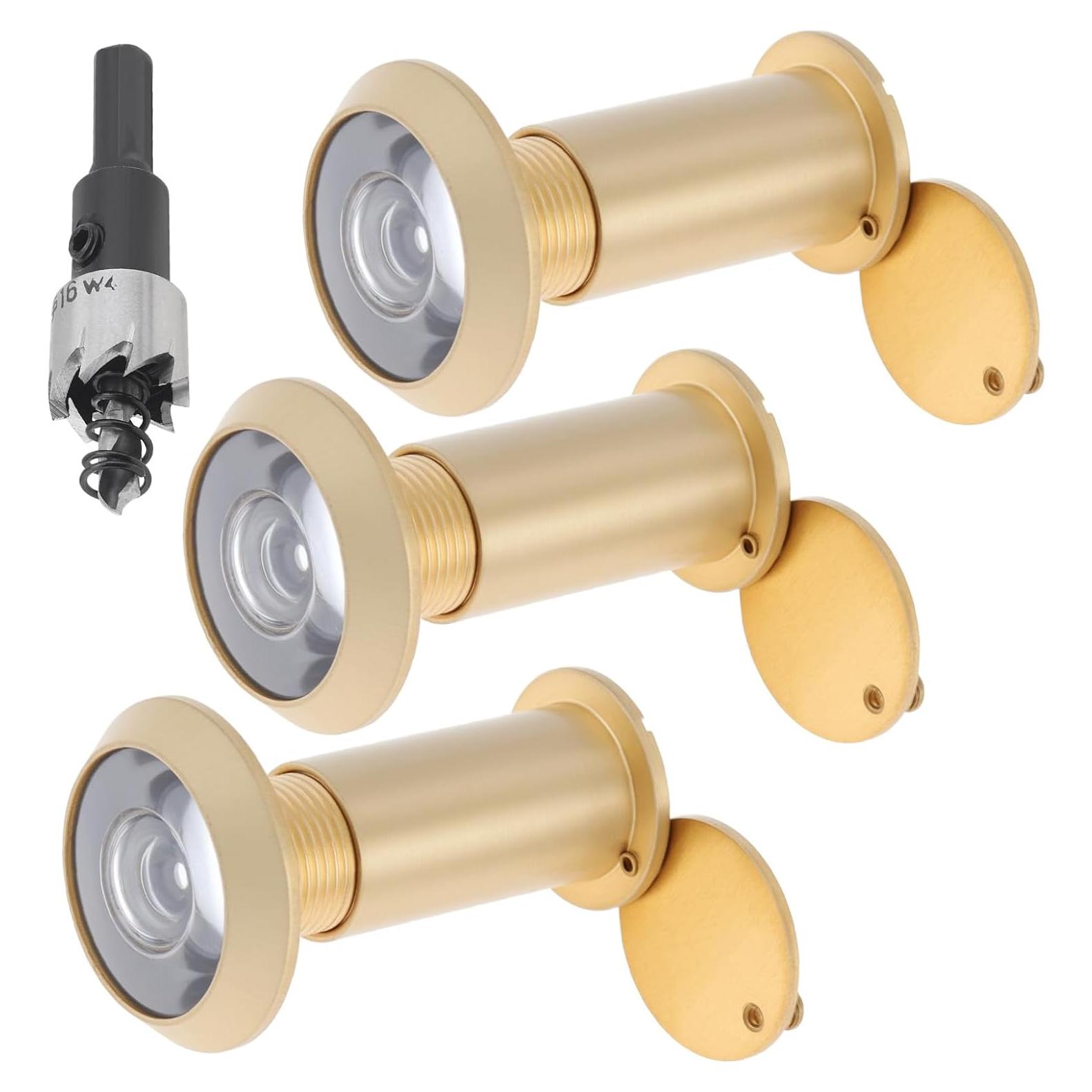 Mirilla de Puerta Dorada HOJLKLD con Broca 16 mm y 200 Grados