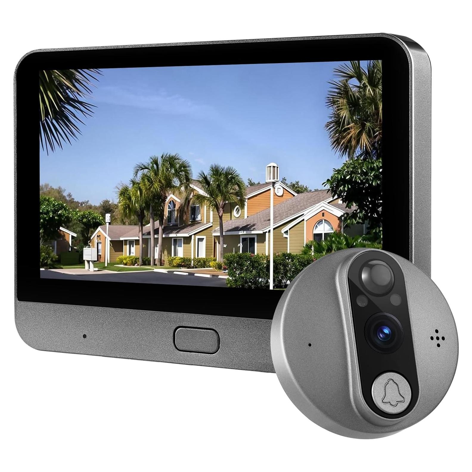 Cámara de Visor de Puerta Inteligente Cawhum 1080P HD WiFi