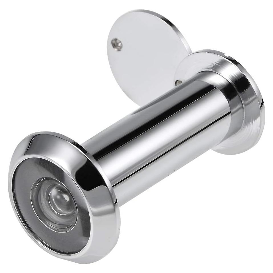 Visor de puerta uxcell de latón 220° cromo pulido 55-90mm