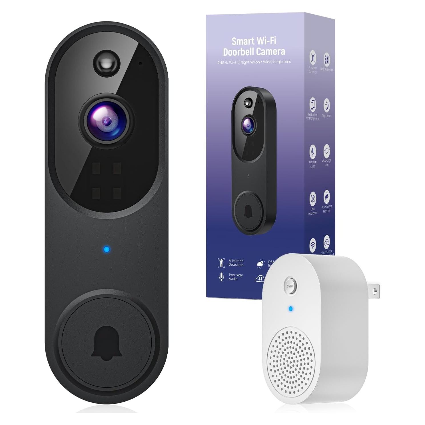 Cámara de Timbre Inalámbrica BITEPASS M50 1080p con IA