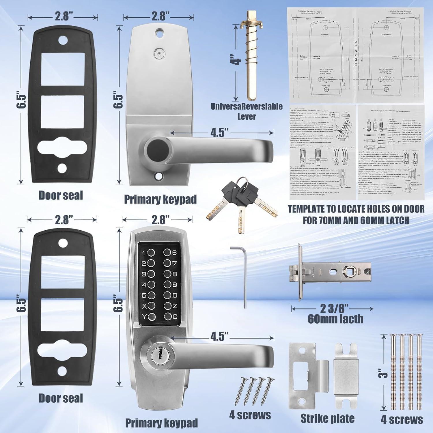 Cerradura Mecánica MeHiMe M-701 Cromo Impermeable 2.04kg