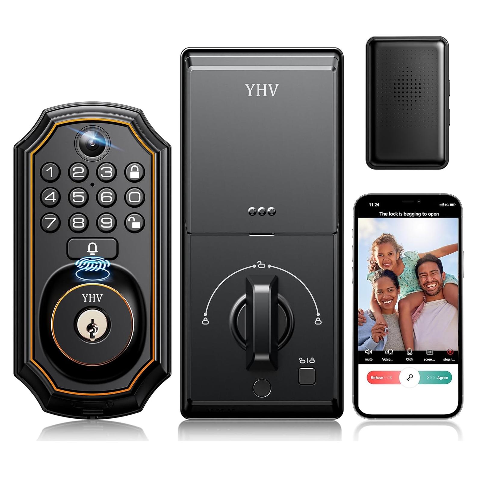 Cerradura Inteligente YHV CA00 Biométrica con Wi-Fi y Teclado