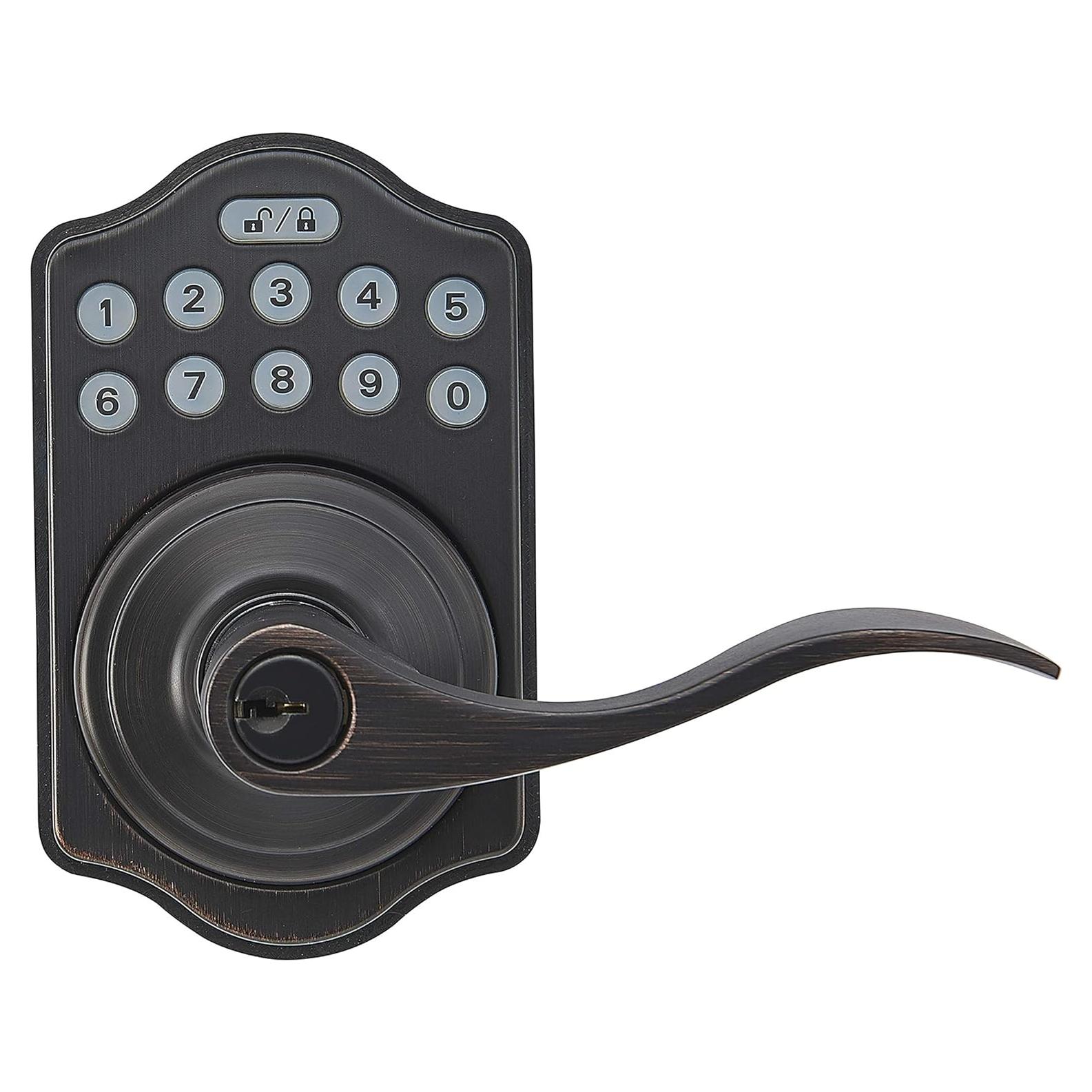 Cerradura Electrónica Sin Llave Amazon Basics Bronce Aceitado