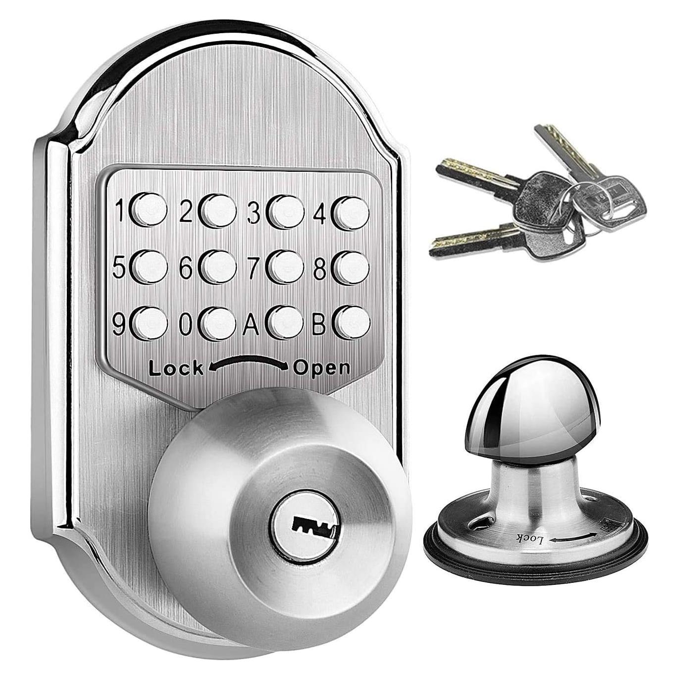 Cerradura de Puerta Sin Llave Motovecor MKD-001 Acero Inoxidable