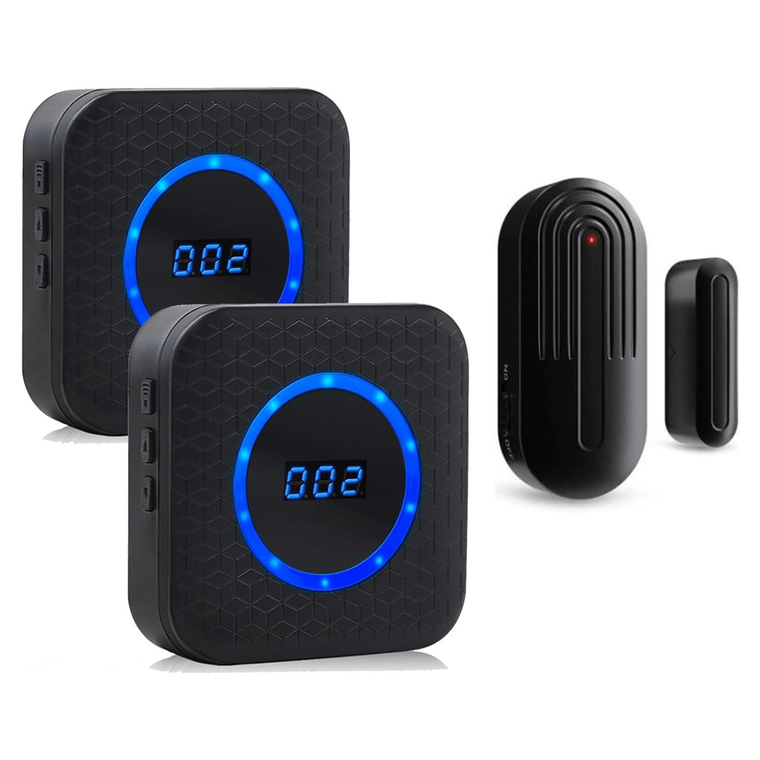 Timbre Inalámbrico SanJie con 1 Sensor y 2 Receptores