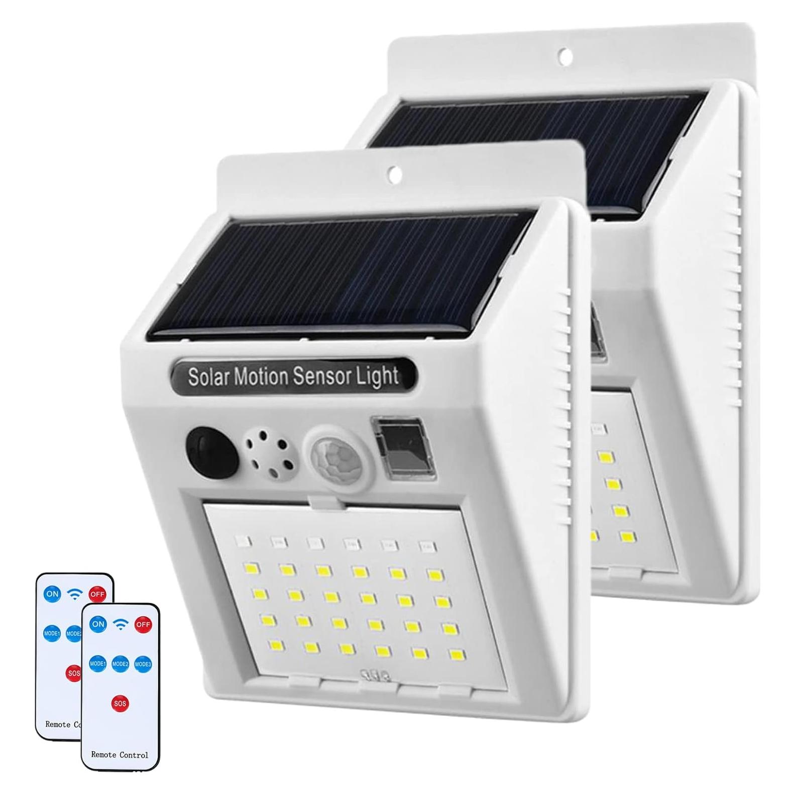 Luz de Seguridad Solar con Alarma Sonora WONFAST 2PCS LED