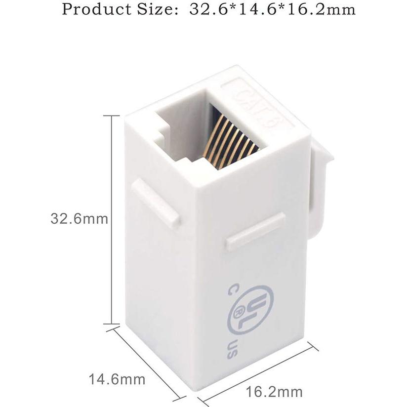 Acoplador Ethernet RJ45 Keystone VCE CAT6 Hembra a Hembra 5-Pack