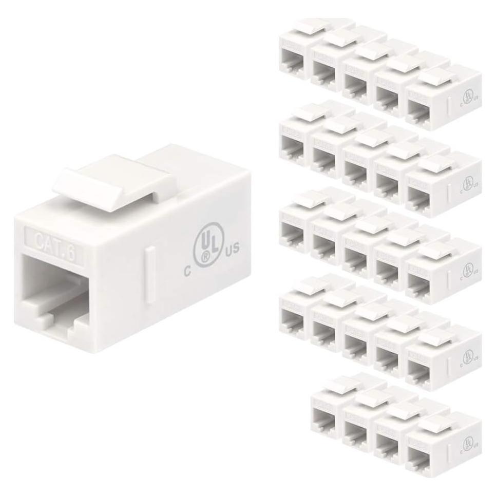 Acoplador Keystone RJ45 Femenino a Femenino VCE CAT6 - 25 Unidades