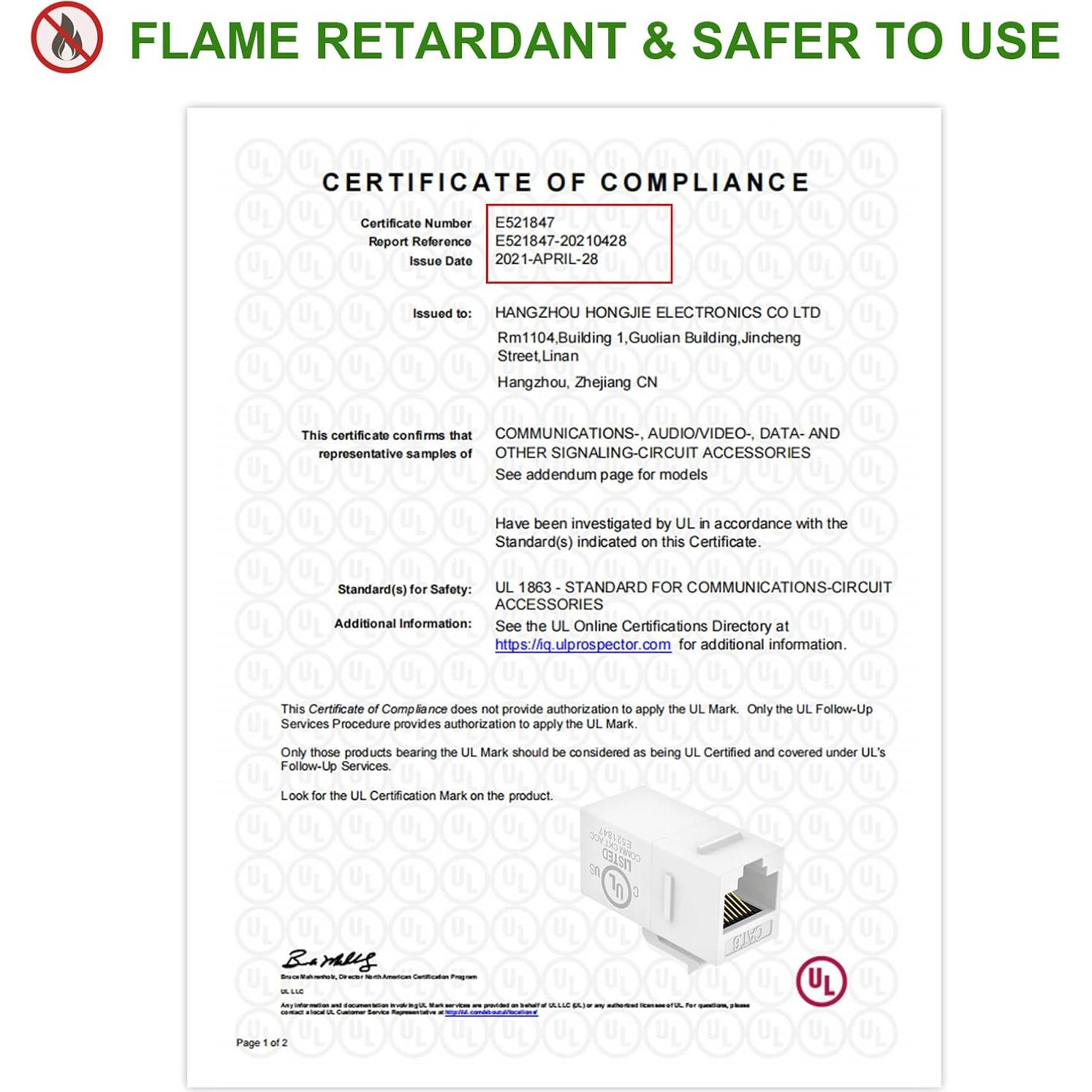 Acoplador Keystone RJ45 Femenino a Femenino VCE CAT6 - 25 Unidades