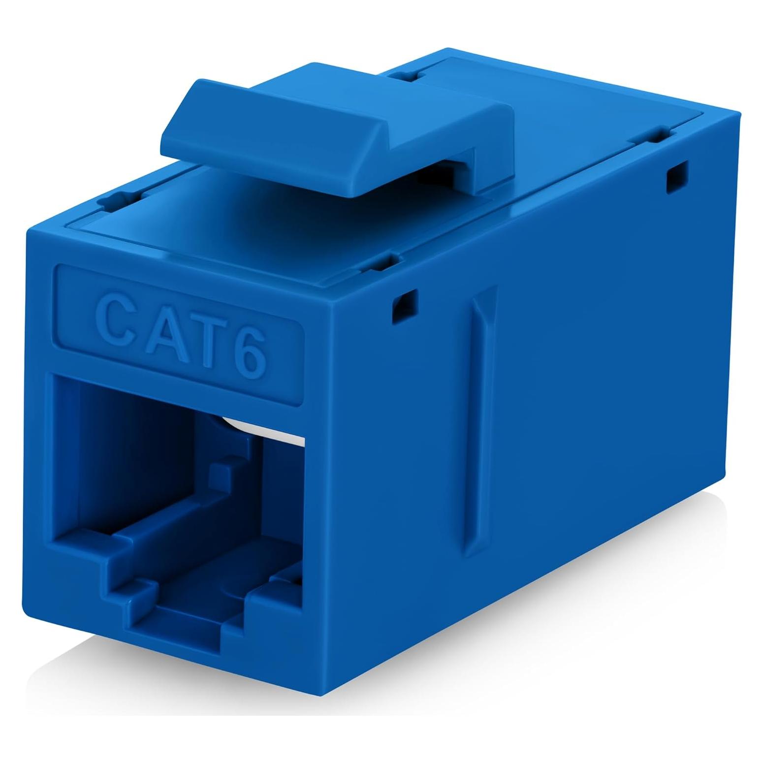 Acoplador Keystone RJ45 Cat6 Everest Azul - Paquete de 24