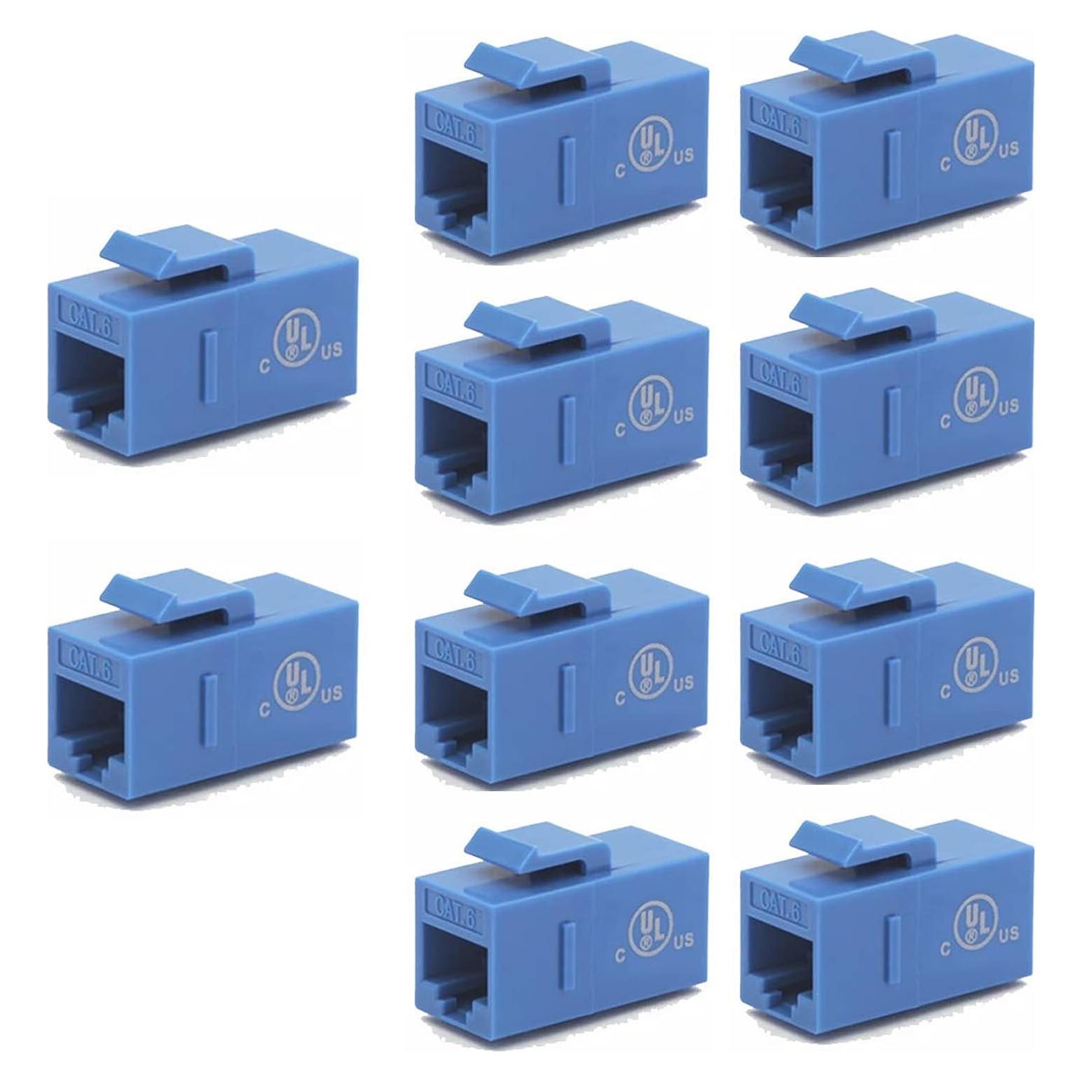 Acoplador Keystone CAT6 VCELINK 10-Pack Hembra Azul
