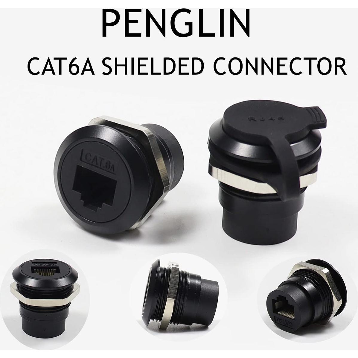 Acoplador RJ45 Hembra a Hembra CAT6A PENGLIN 2Pcs Blindado