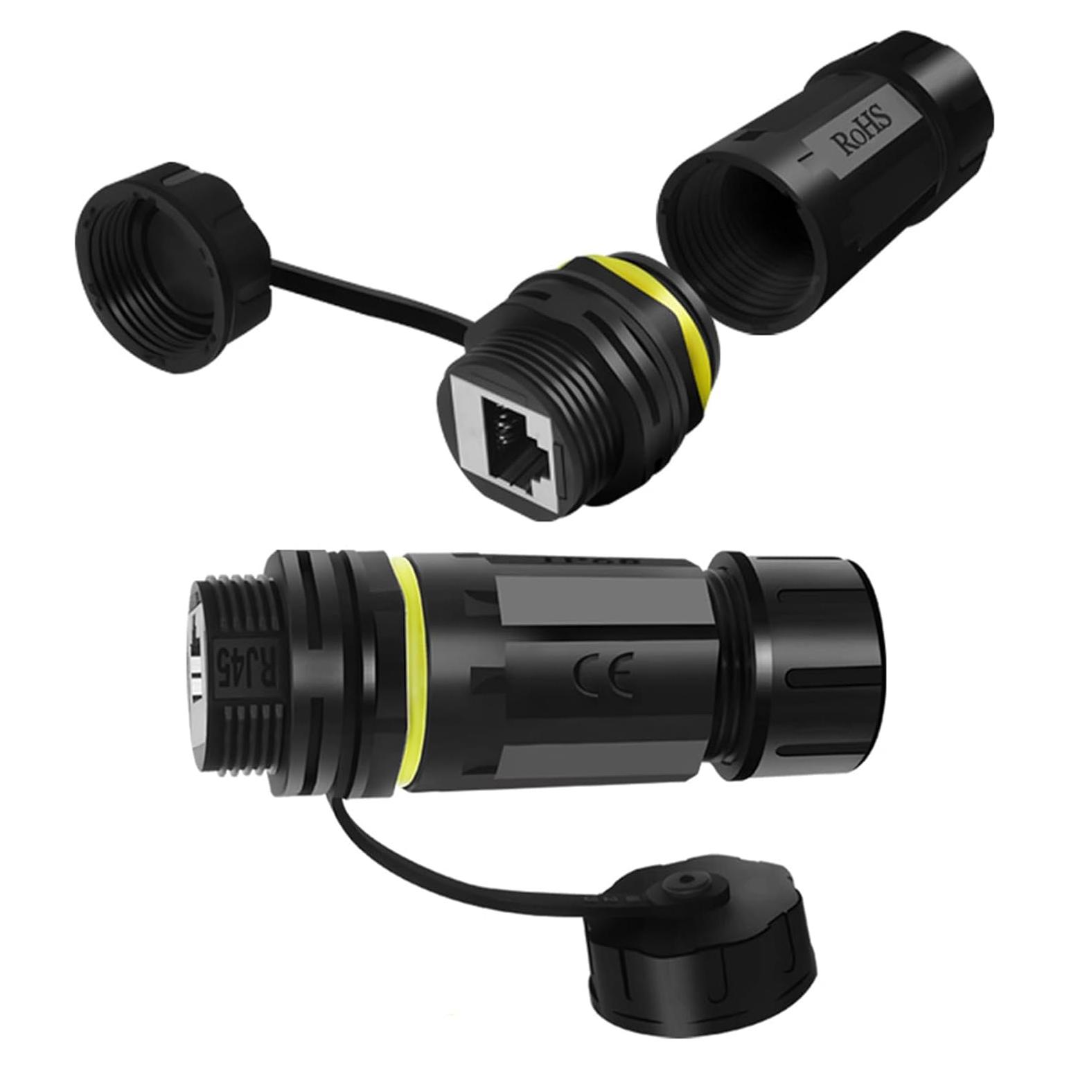 Conector RJ45 impermeable 2PCS CAT7 10Gbps IP68 ANMBEST