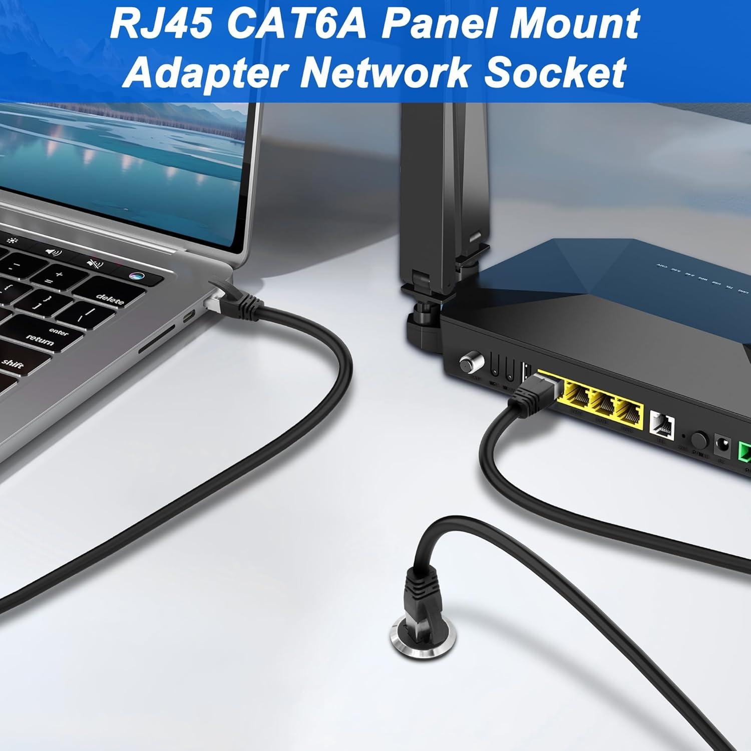 Adaptador RJ45 CAT6A Hembra a Hembra para Panel - Yingtuyou