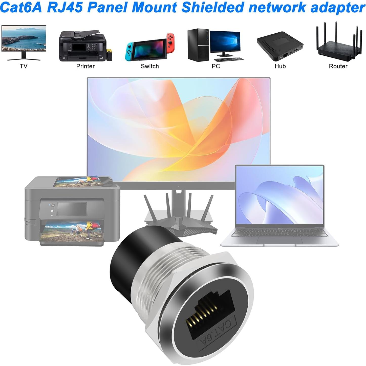 Adaptador RJ45 CAT6A Hembra a Hembra para Panel - Yingtuyou