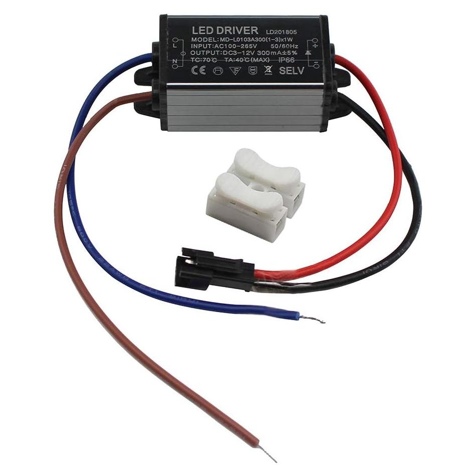 Transformador LED Fankerba IP66 300mA DC 3-12V 1-3x1W