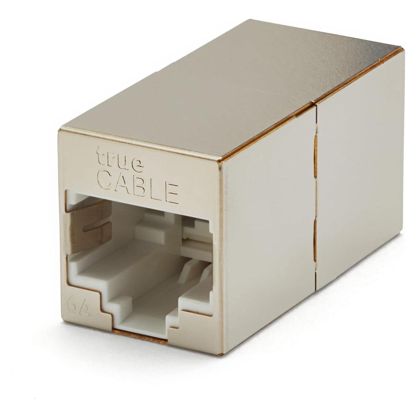 Acoplador Inline Cat6A Blindado trueCABLE 2 Piezas RJ45