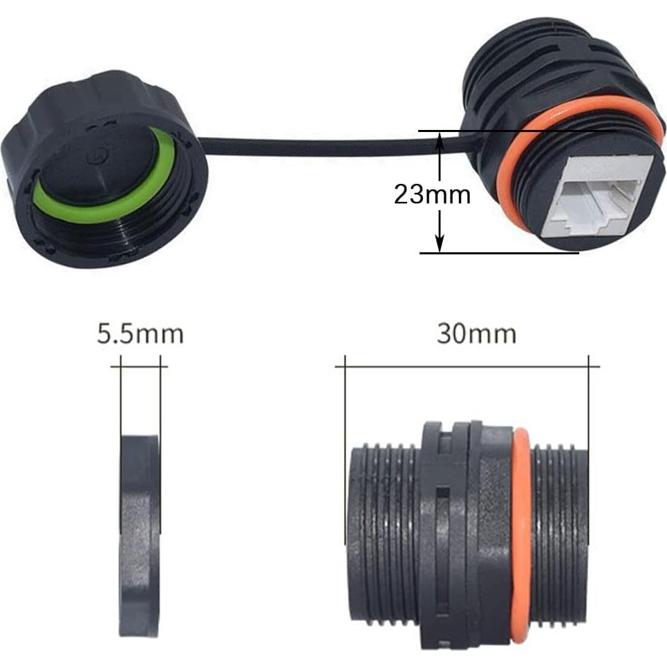 10 Conectores RJ45 a Prueba de Agua CAT6A ANMBEST