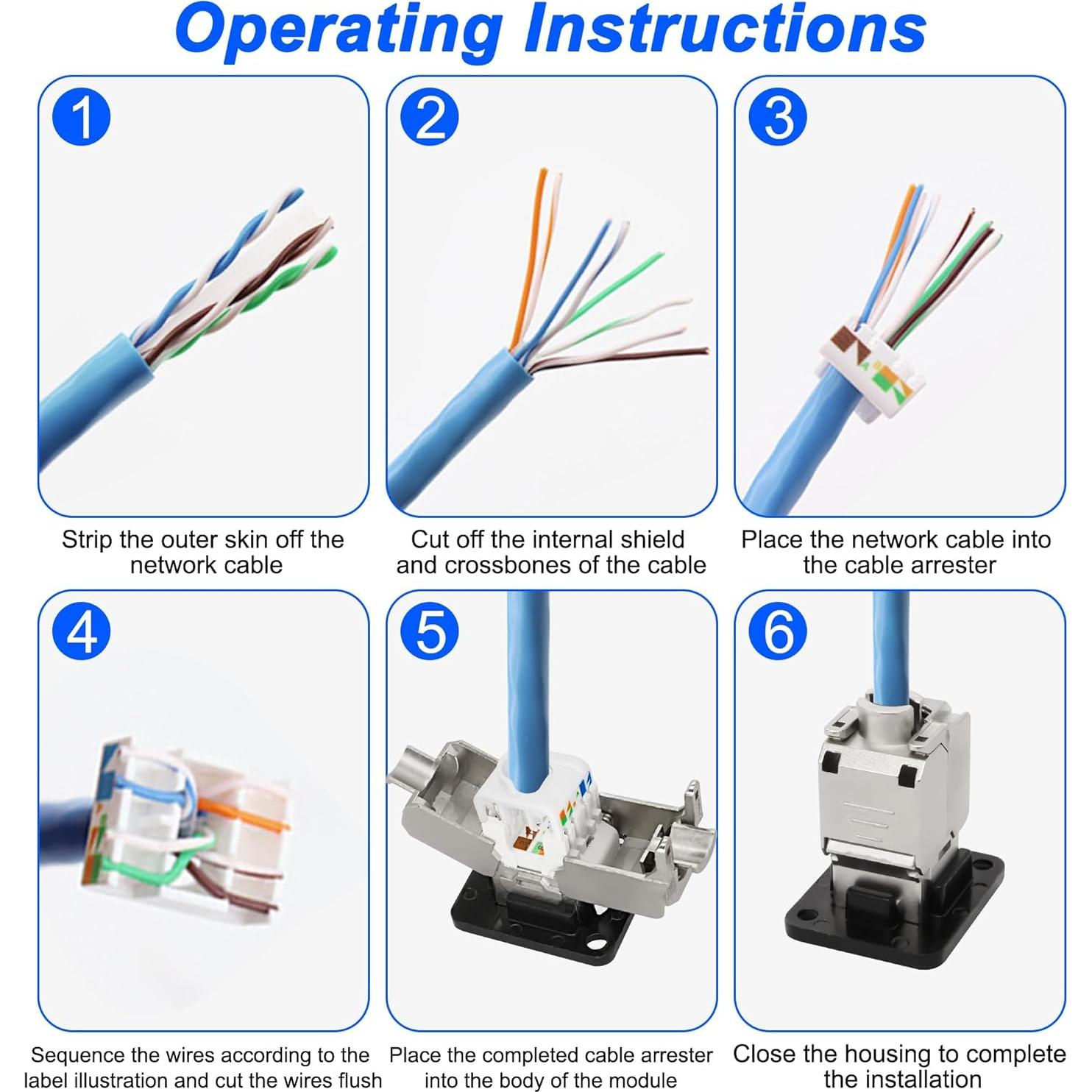 Conector de Montaje en Panel D Tipo RJ45 CAT6A Yingtuyou