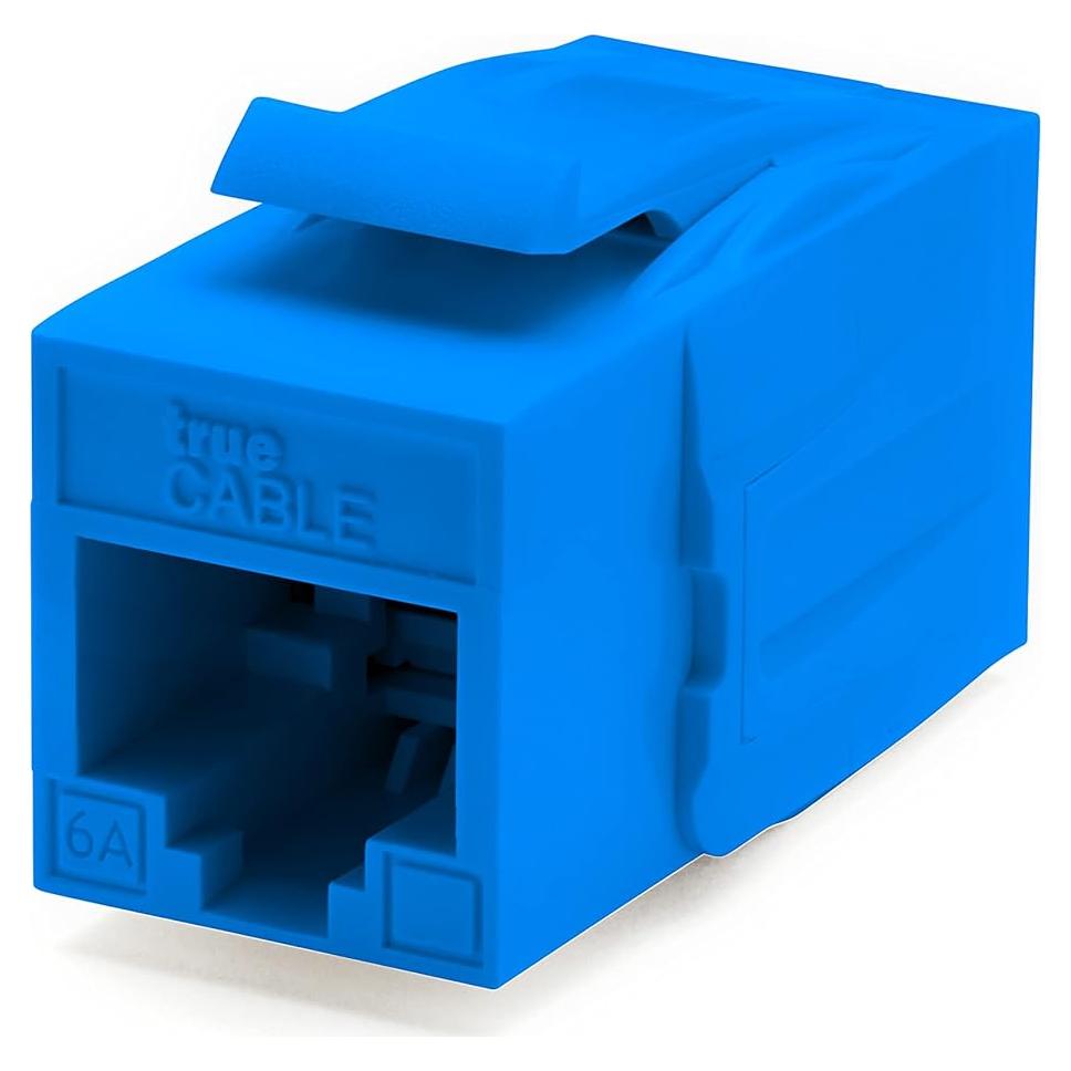 Acoplador Keystone RJ45 Hembras trueCABLE Cat6A Azul - Paquete de 2