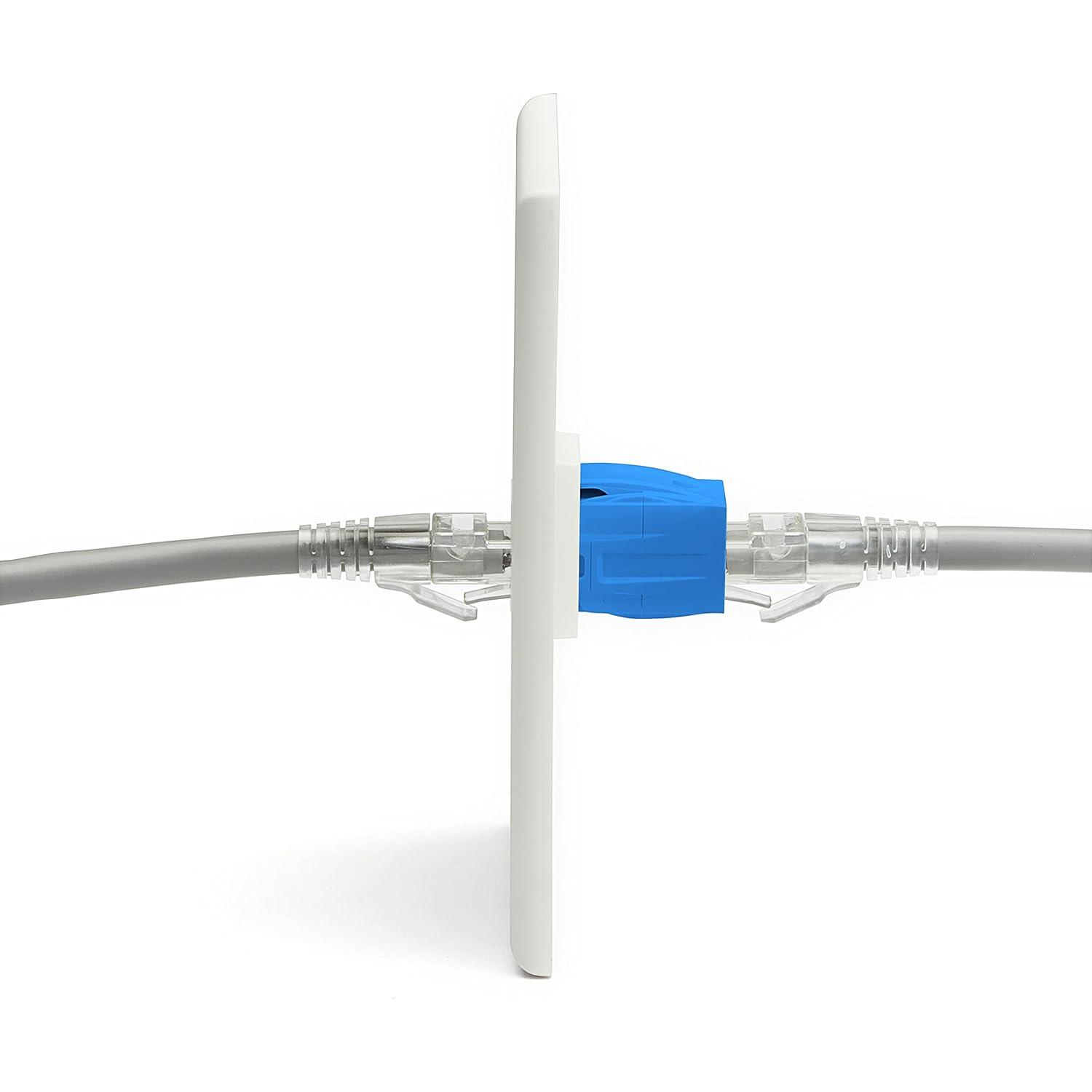 Acoplador Keystone RJ45 Hembras trueCABLE Cat6A Azul - Paquete de 2