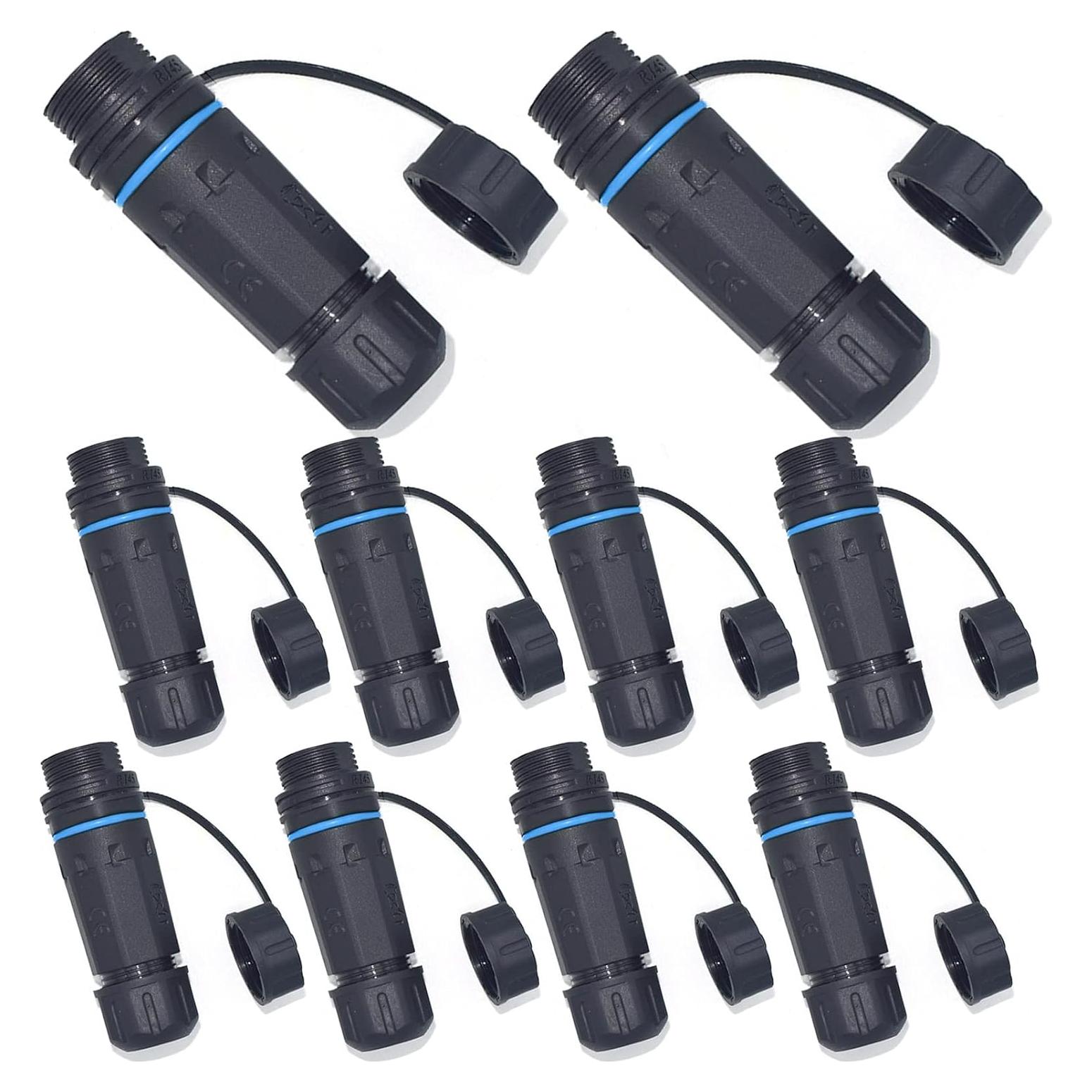 10 Conectores RJ45 a Prueba de Agua IP68 ANMBEST CAT5/6